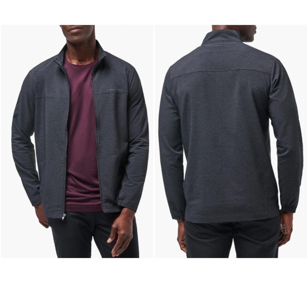 TravisMathew Valley View Full-Zip Performance Jacket Men's XXL Heather Black